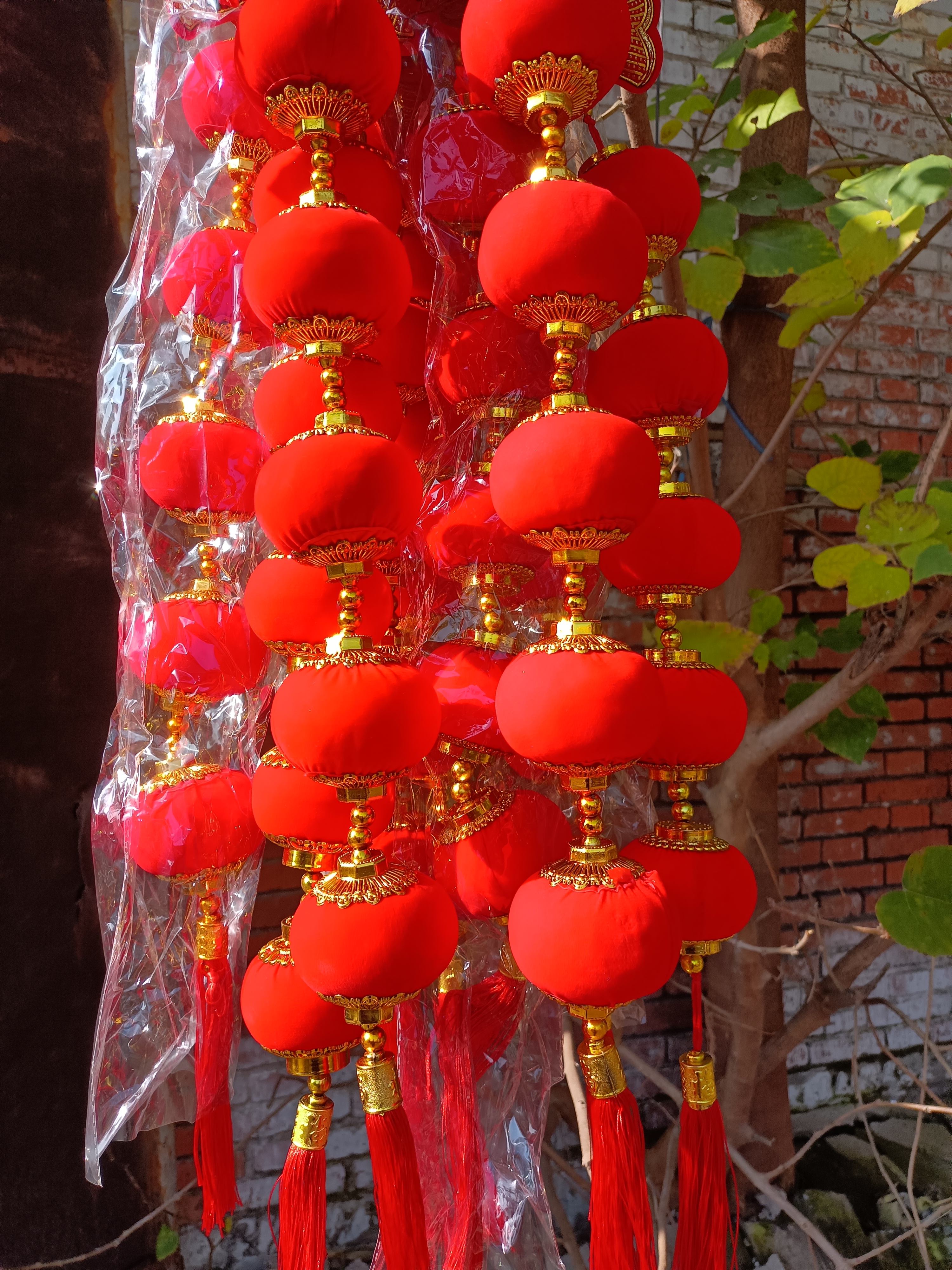 新年鱼灯笼中秋节大红色小灯笼中国风挂饰乔迁新居装饰挂件