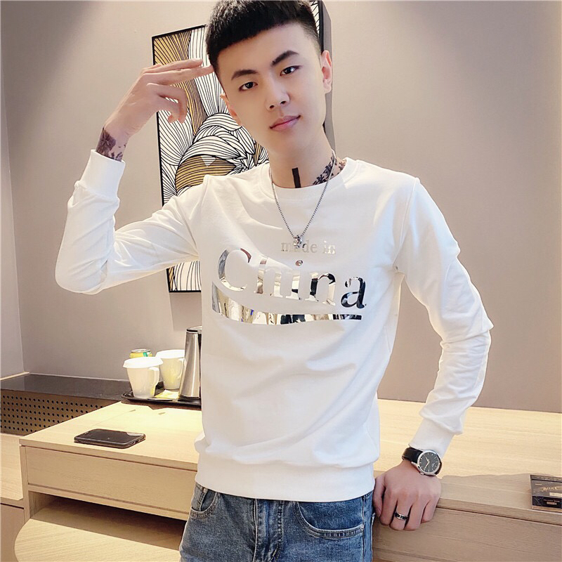 2023秋冬新款社会小伙套头卫衣男圆领网红上衣服潮流潮牌长袖T恤