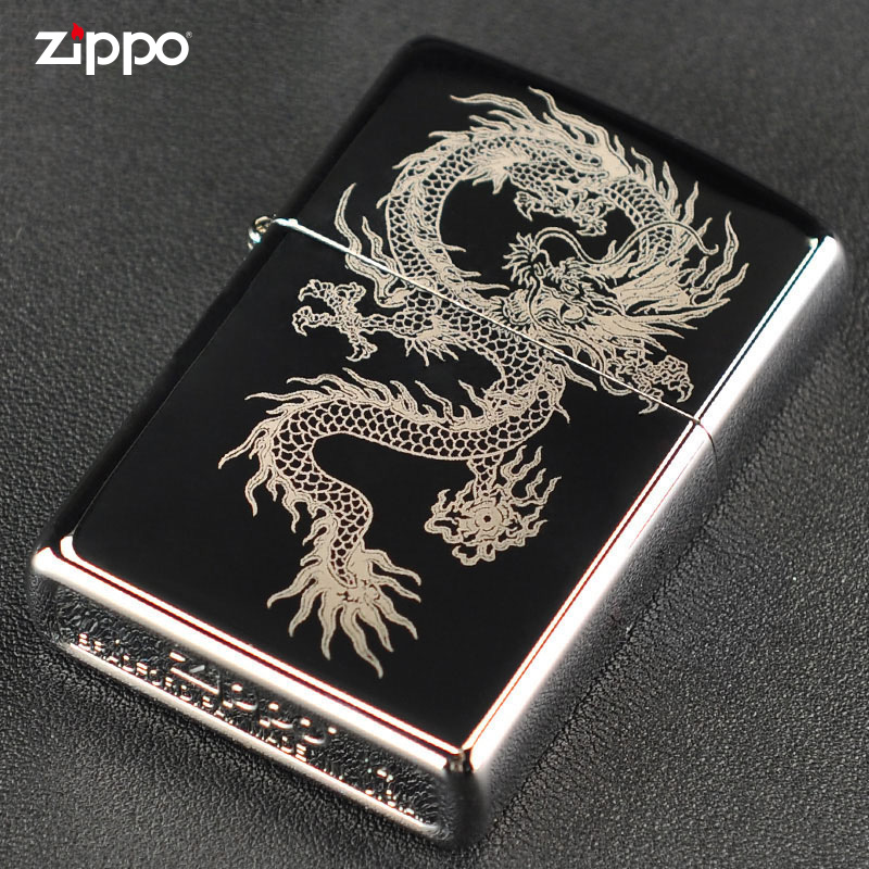 ZIPPO打火机【黑冰定制】官方正品正版煤油防风打火机礼物DYH1X1