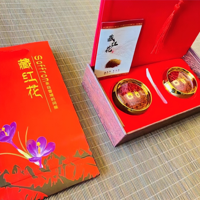 藏红花正宗原产西藏特产滋补番红花10克礼盒装泡水泡茶长丝优质