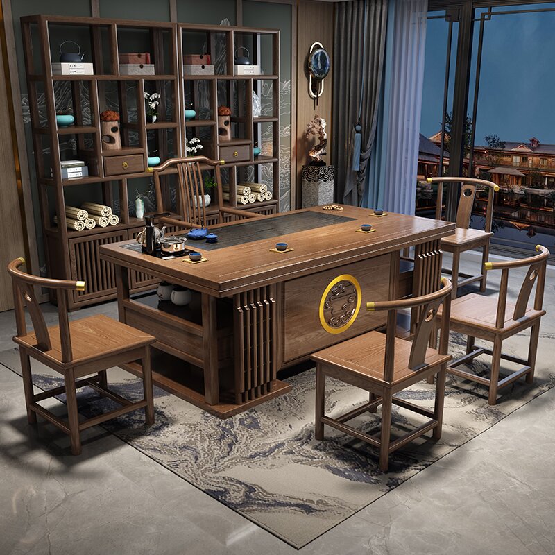 新中式实木茶桌椅组合家用客厅办公泡茶桌茶台一整套【专属链接】
