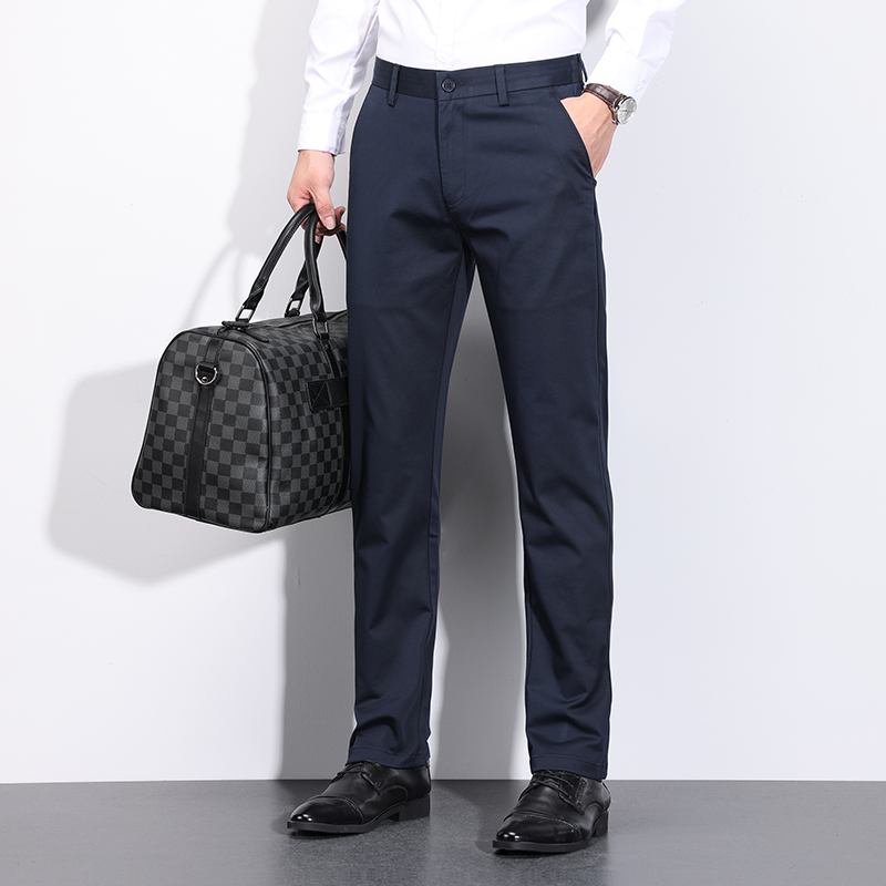 断码 夏季薄款弹力休闲裤男直筒合体版轻男士长裤男士商务休闲裤