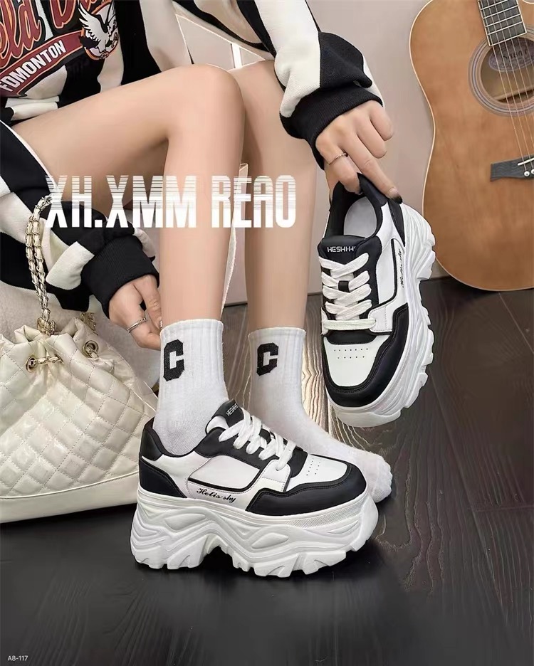 苏蒂苏拉6903 单鞋早春厚底增高小白鞋松糕底运动休闲鞋