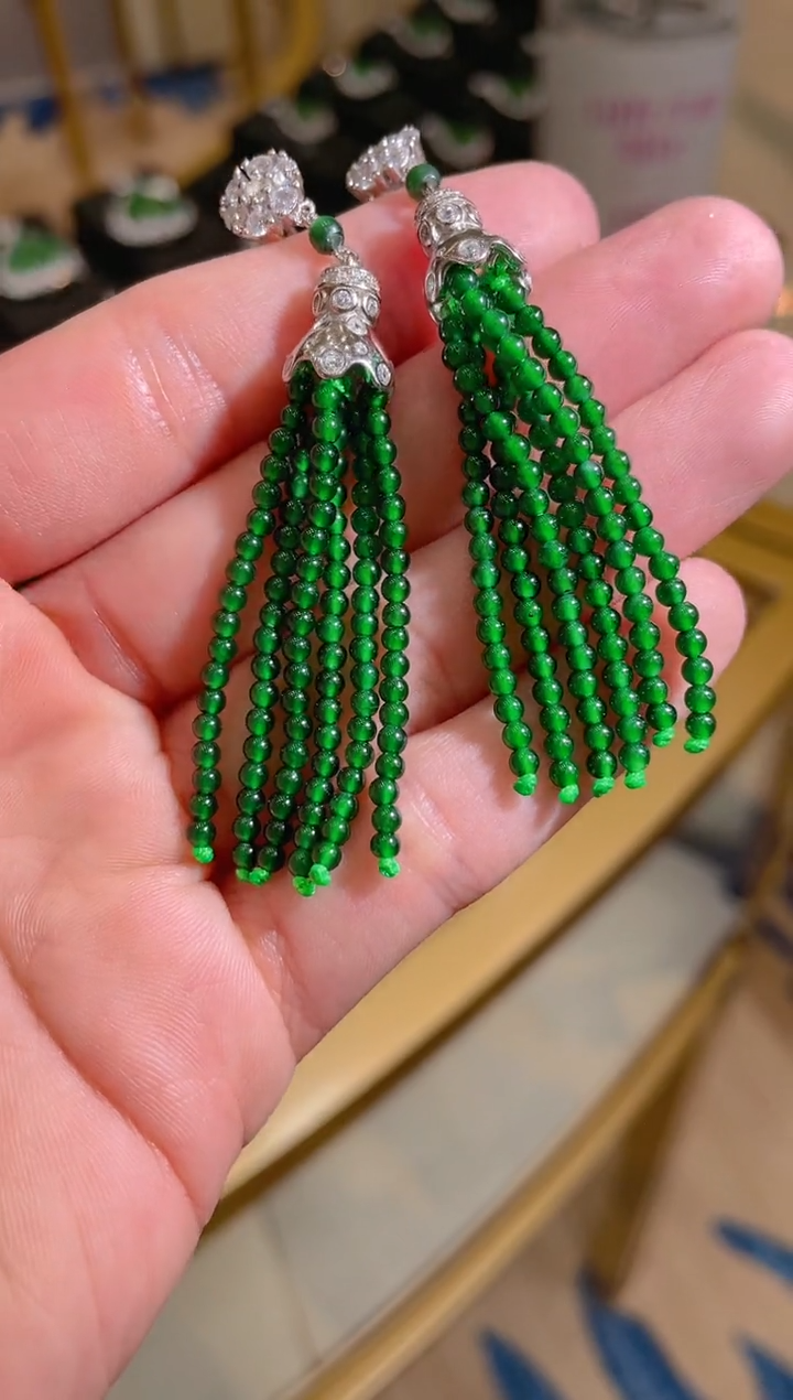 【闪购商品】翡翠耳饰未镶嵌60101天然翡翠A货耳饰多样性发