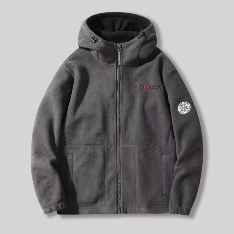 双面绒厚外套！运动户外休闲加绒加厚保暖连帽！男女同款秋冬外套