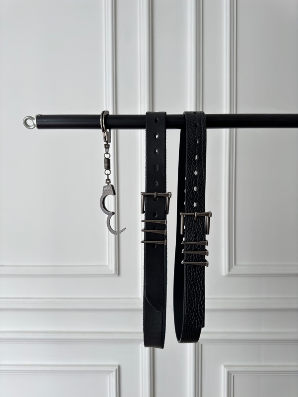 DERT【钉子腰带】意大利进口头层牛皮 复古做旧钉扣皮带 坚实耐用