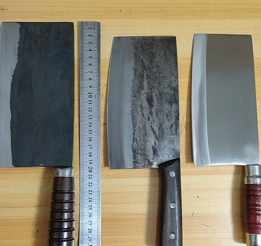 手工锻打一体鸡翅实木柄切菜刀斩切两用刀厨师用刀肉片刀