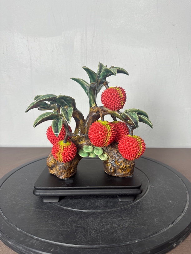 【红火树头六颗荔枝】石湾陶瓷家居摆件 18✖️12✖️20cm纯手工工艺品