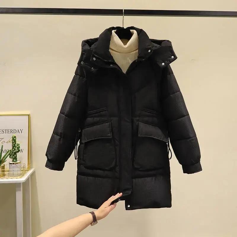 女装外套冬季2023新款羽绒羽绒服女中长款冬季韩版宽松大码羽绒服