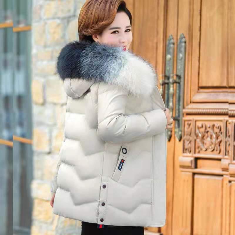 女装外套冬季爆款羽绒服妈妈冬装外套洋气中老年羽绒衣女秋冬装中