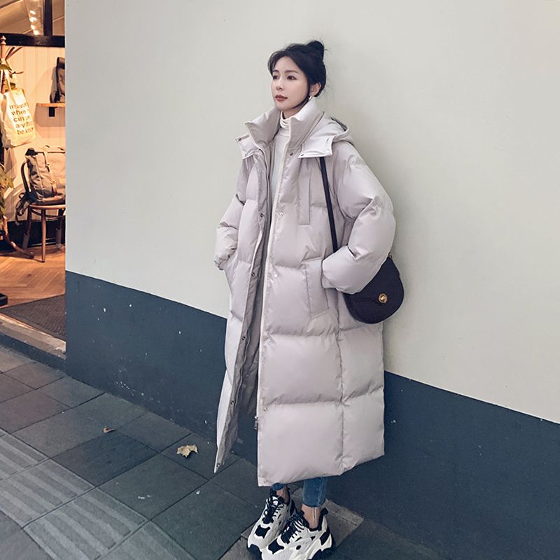女装外套冬季加厚羽绒服女2023年冬季新款中长款过膝洋气韩版宽松