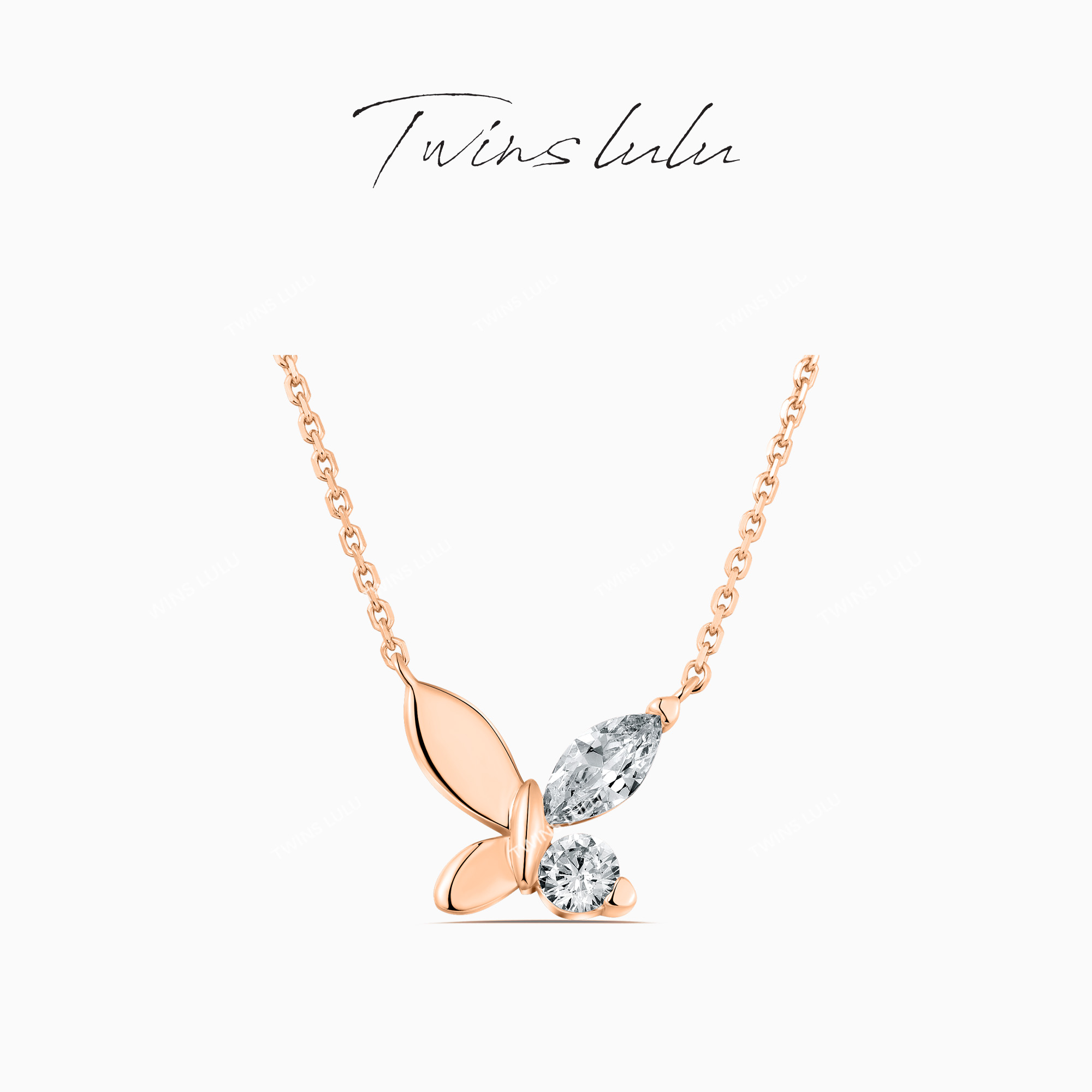 TWINS LULU 925银 镀k金 【春上新】优雅贵气感蝴蝶项链TSJ9732