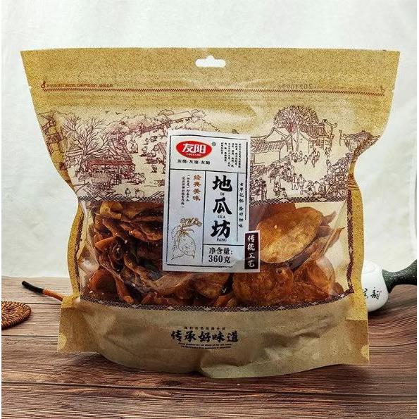 友阳地瓜坊地瓜脆片地瓜乾烤地瓜红薯片干番薯零食袋装360克网红