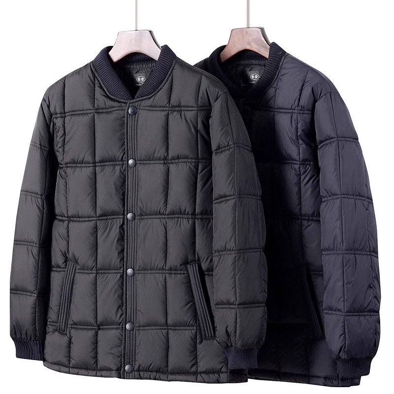 中老年男士保暖夹棉衣爸爸冬装加厚外套老人内胆棉服爷爷内穿棉袄