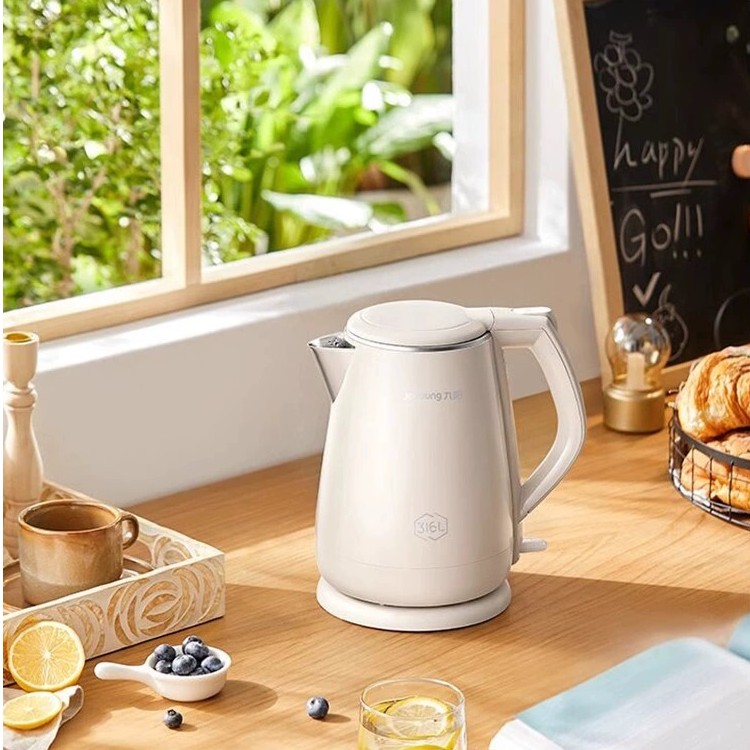 九阳电热水壶家用316L食品级不锈钢电热烧水壶大容量宿舍W166