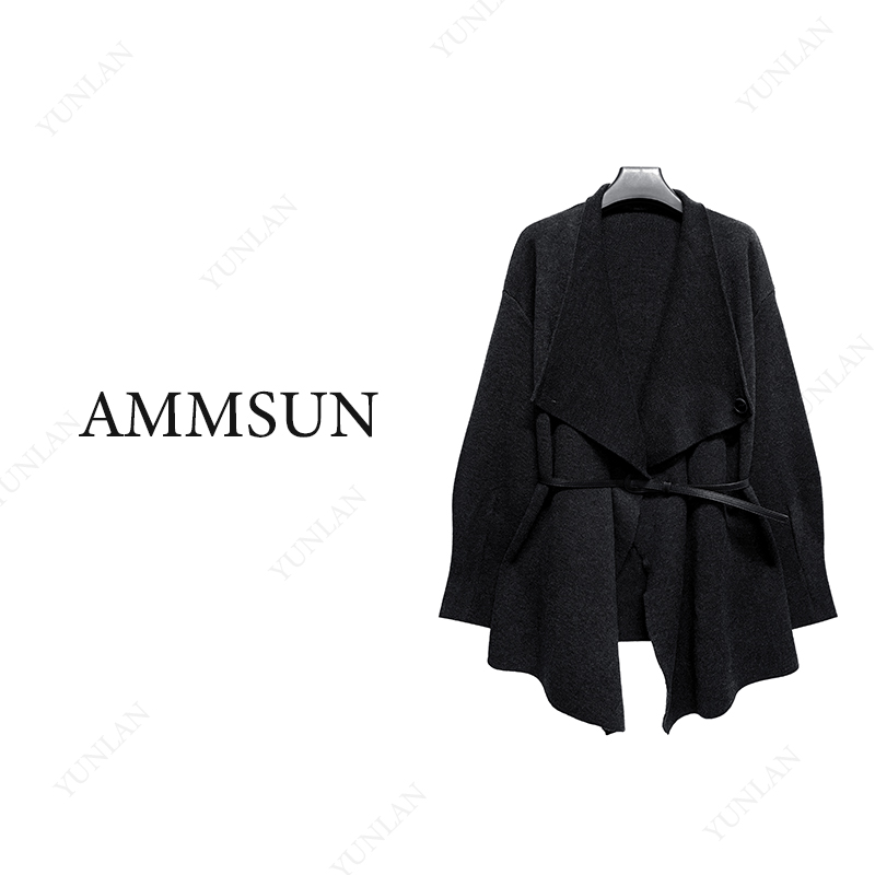 【重磅1000克+羊毛】毛针织翻领入冬气质穿搭宽松慵懒风外套