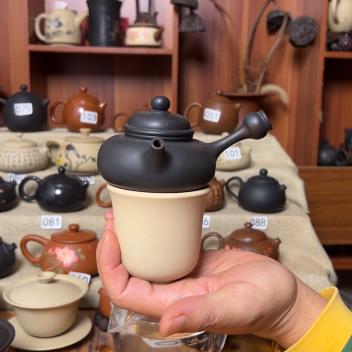 【闪购商品】陶瓷壶招*一壶一杯一茶叶罐
