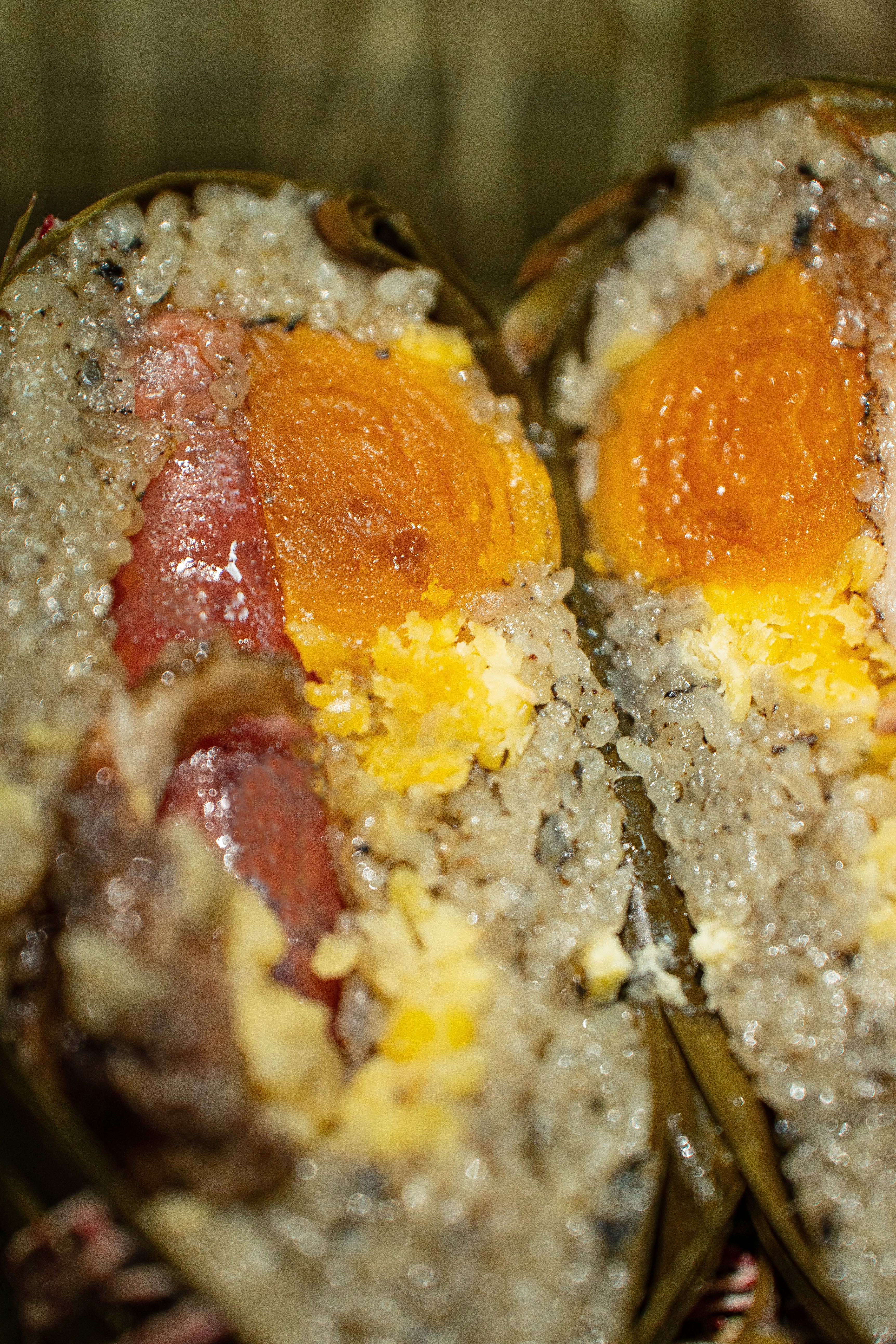 湛江特产手工咸蛋黄五花肉蛤篓粽250克/条现做现发真空装开袋即食