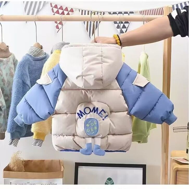 童装新款宝宝棉衣男冬季儿童绒棉袄加厚小童棉服外套女婴儿洋气