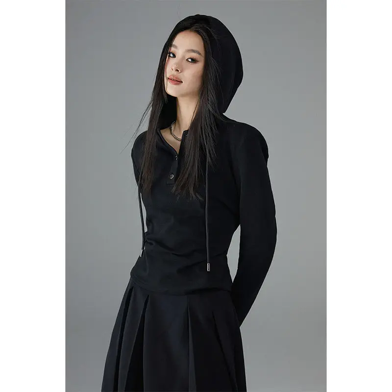 美洋MEIYANG黑豆帽衫复古休闲_加绒磨毛柔软卫衣格雷系修身商品图