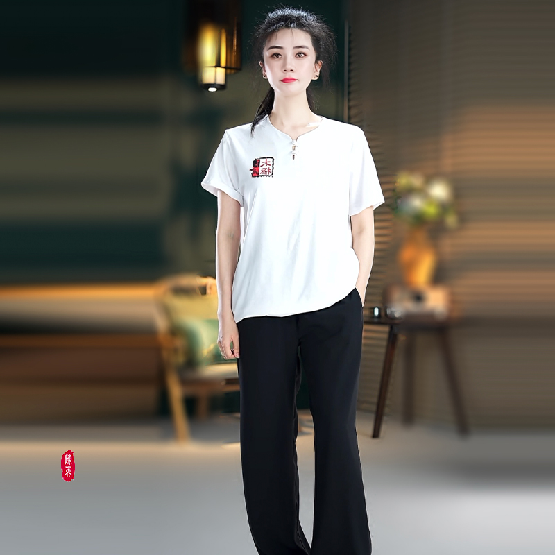 【直播间专属】陈英太极服男女夏季纯棉文化衫短袖T恤宽松休闲圆领