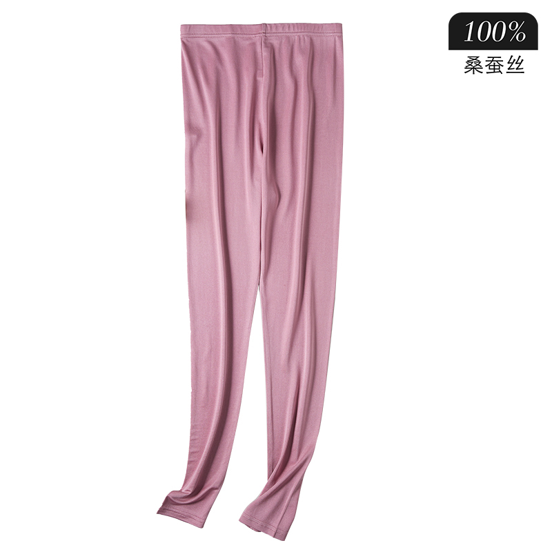 100%桑蚕丝舒适高端九分裤 松紧腰舒适不勒 6A级真丝高腰打底裤 