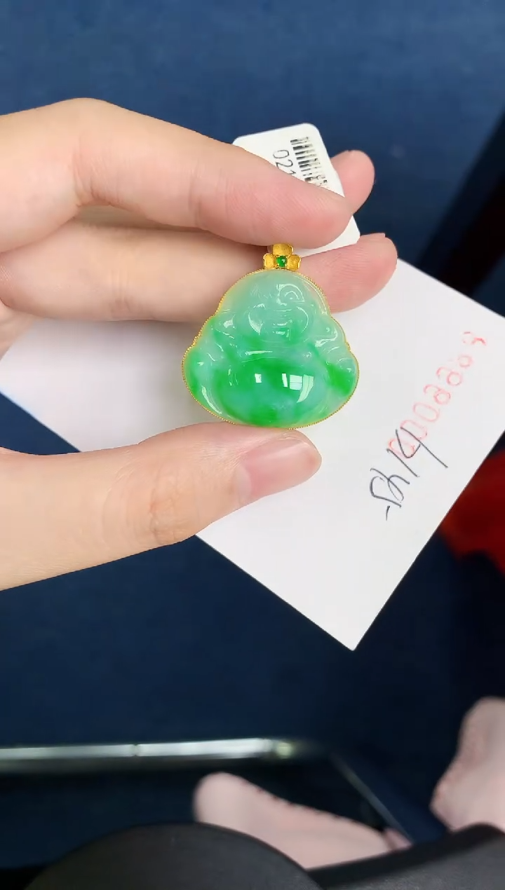 【闪购商品】翡翠颈饰18K金镶嵌000000000