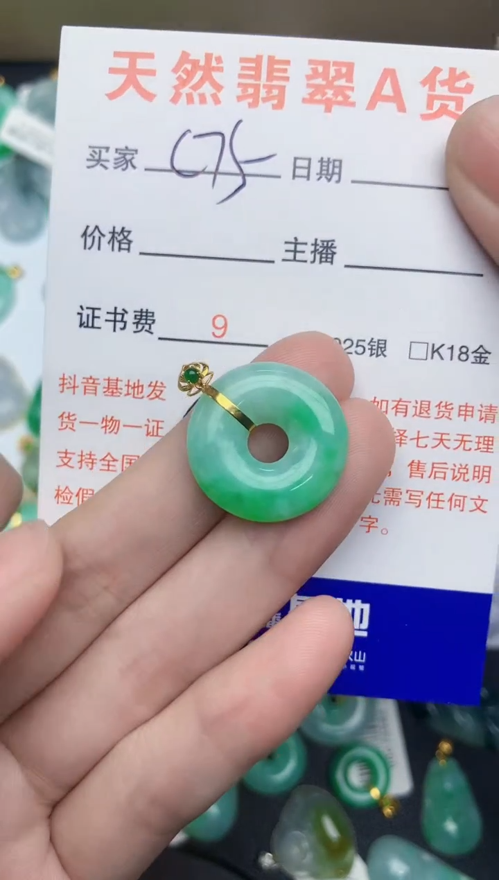 【闪购商品】翡翠颈饰18K金镶嵌1