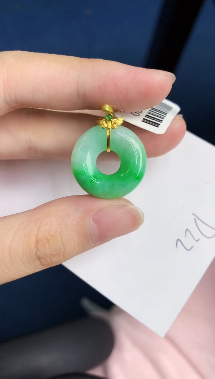 【闪购商品】翡翠颈饰18K金镶嵌000000000