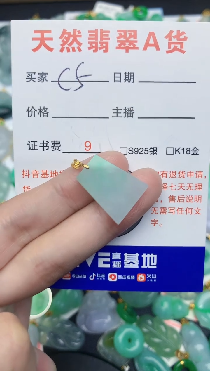 【闪购商品】翡翠颈饰18K金镶嵌1