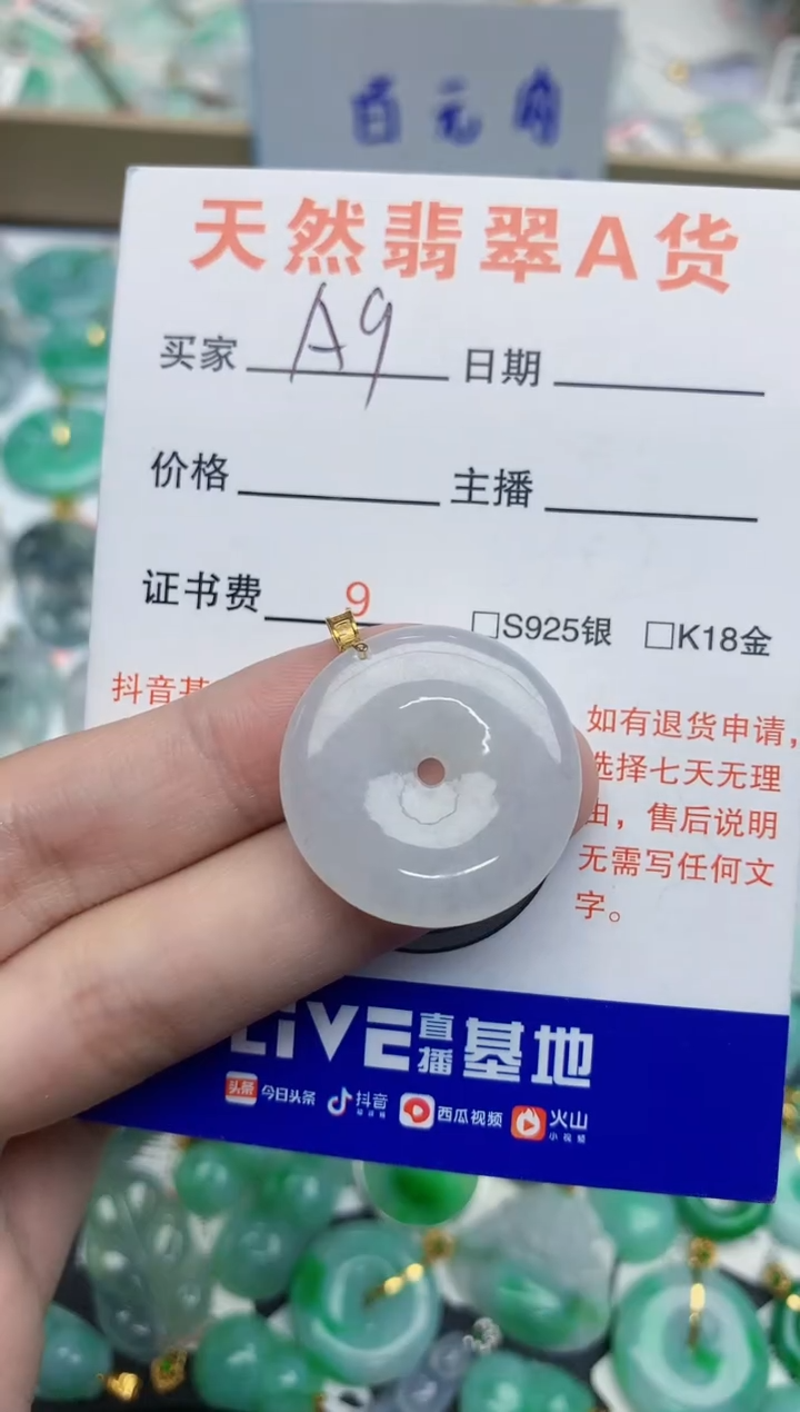 【闪购商品】翡翠颈饰18K金镶嵌1