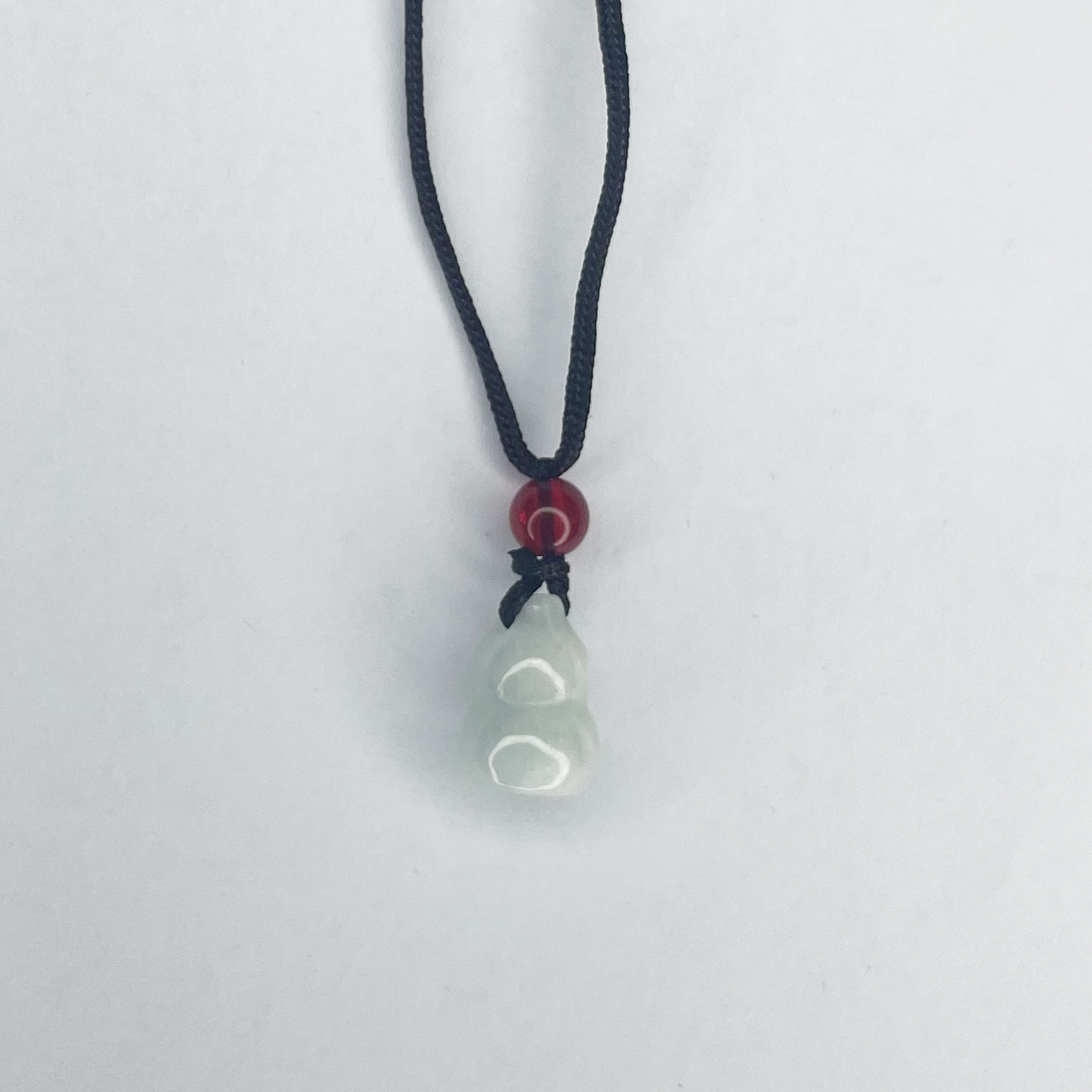 天然翡翠玉石小葫芦咖啡绳吊坠【多样性发货】BH159