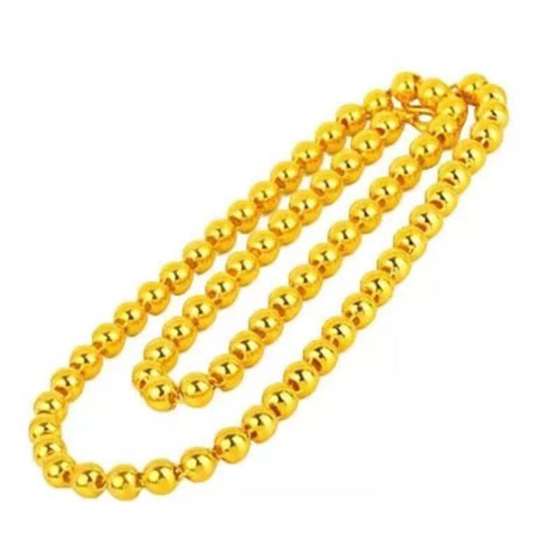 铜合金项链 铜合金项链【4N亮面珠珠项链】男女同款实心不掉色