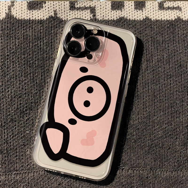 可爱粉色猪头适用iphone15/14/13时尚手机壳华为vivo小米oppo红米