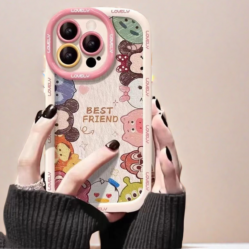 动物卡通头像适用iphone15/14/13时尚手机壳女华为vivo小米轻薄