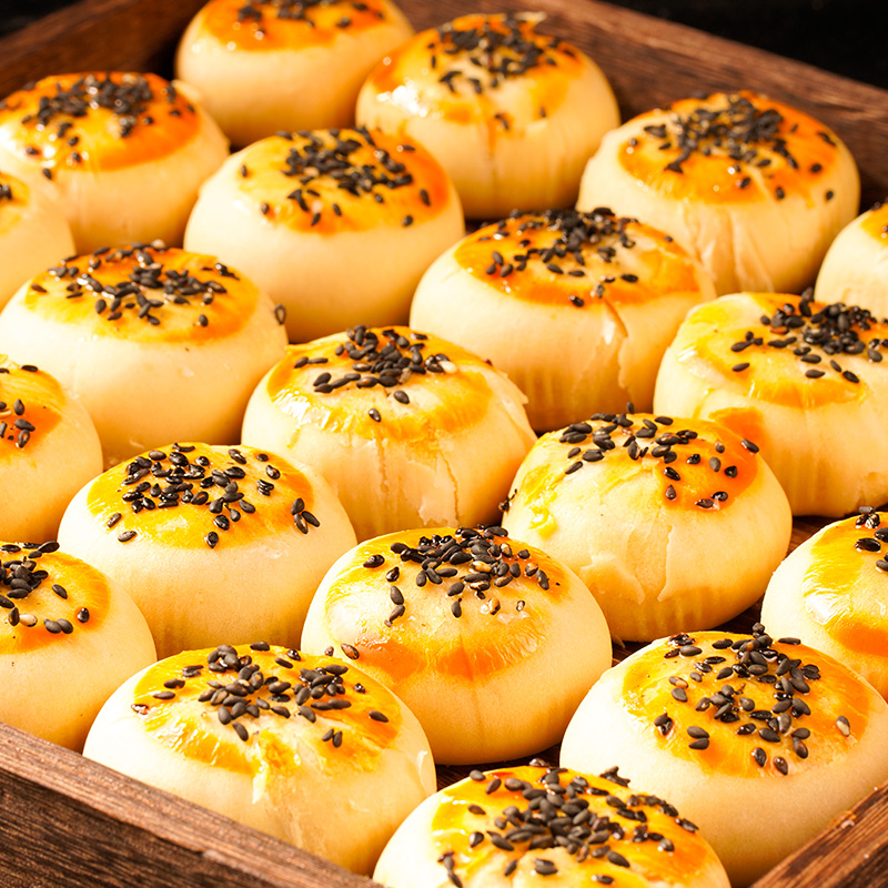 开口娃蛋黄酥甜品酥软糕点小零食早餐雪媚娘点心休闲怀旧小吃食品