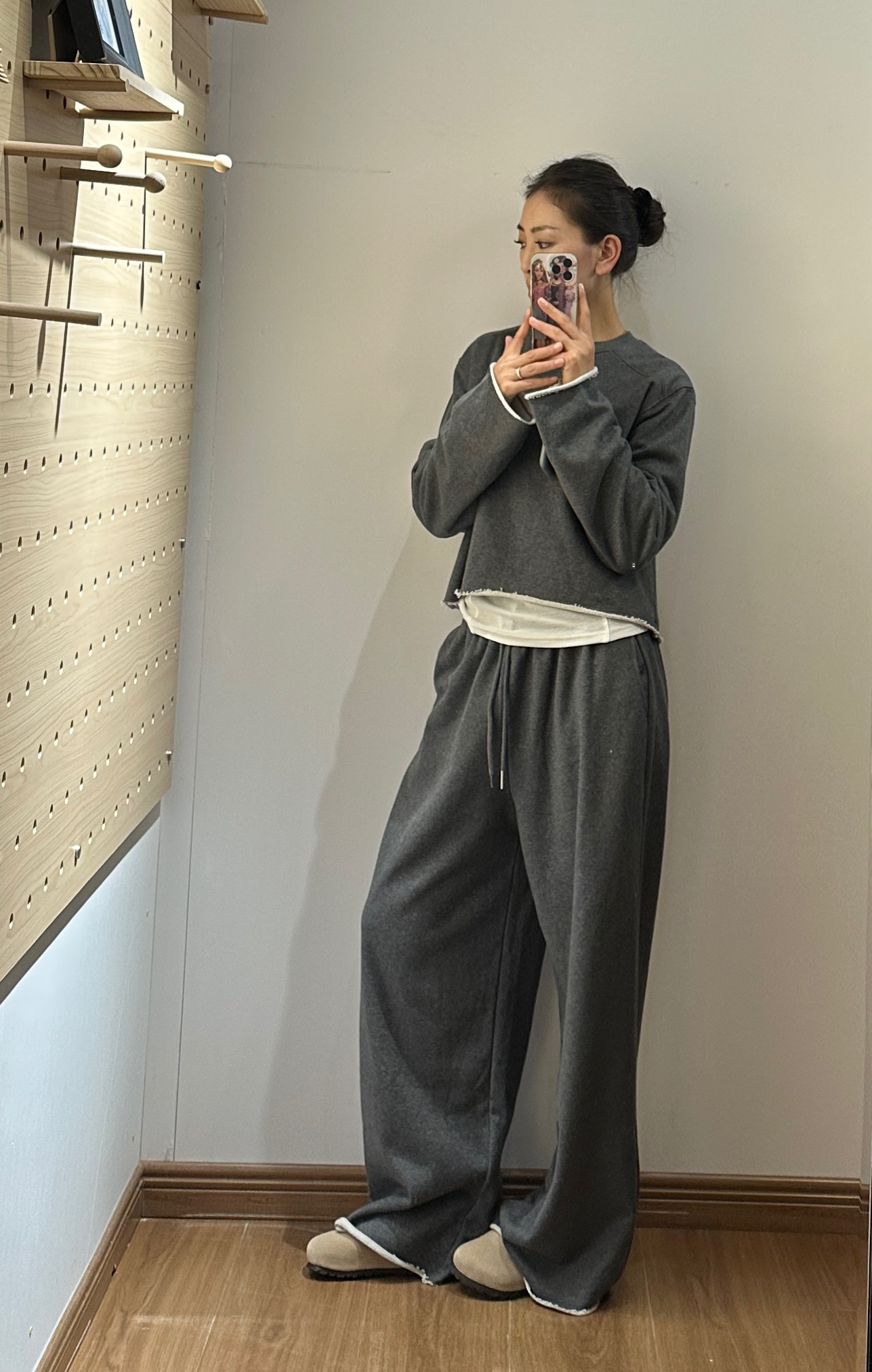 休闲风宽松阔腿裤