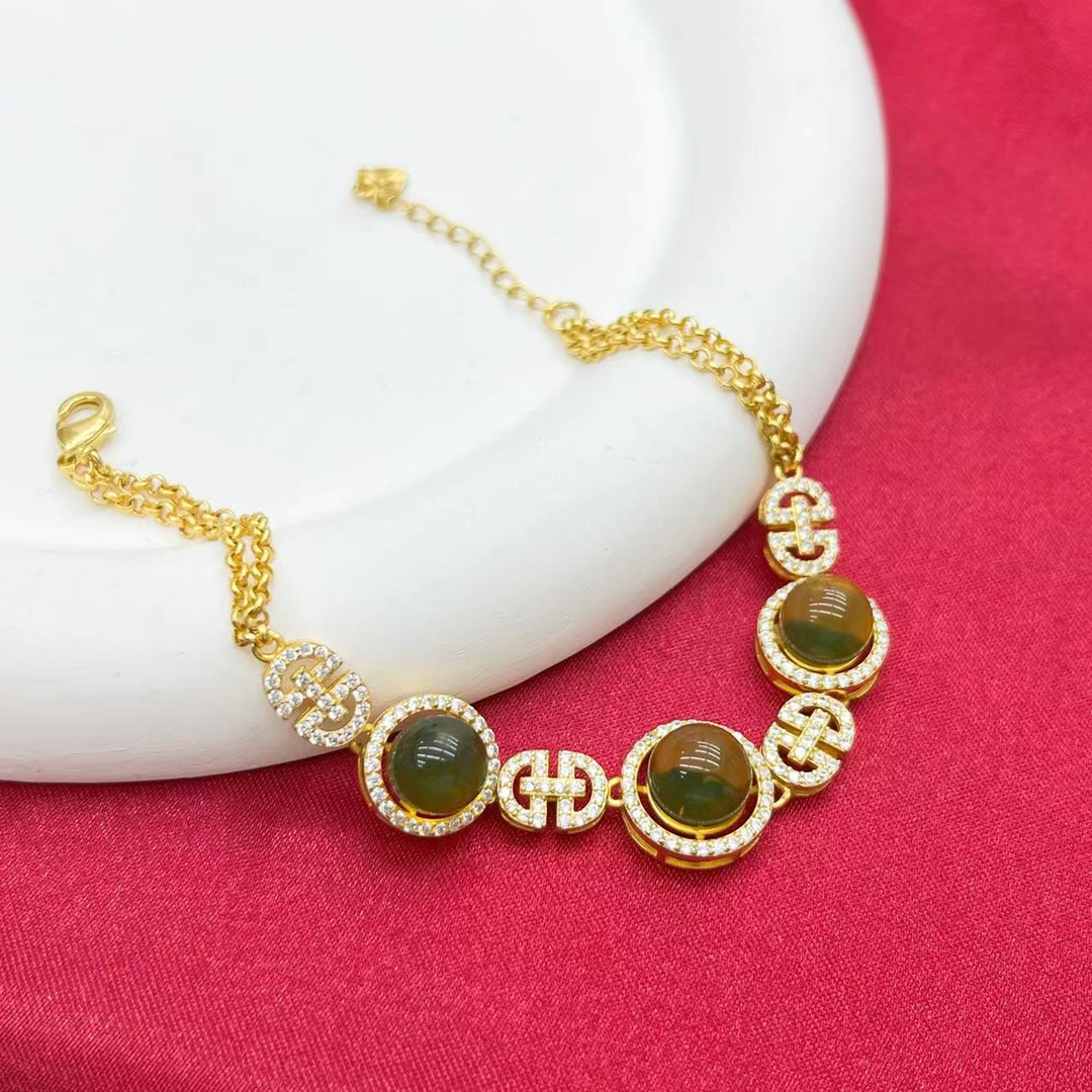 【顺丰包邮】天然琥珀净水蓝珀豪华小香风手链（赠包装）（赠证书）K123