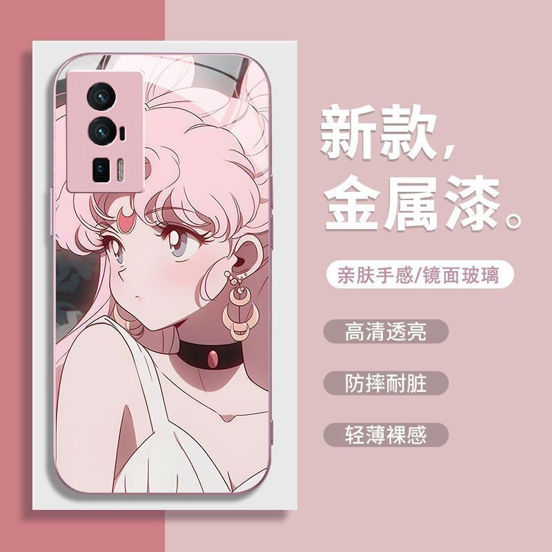 美少女红米K60Pro手机壳新款K50电竞版玻璃K40S高级K30全包保护套