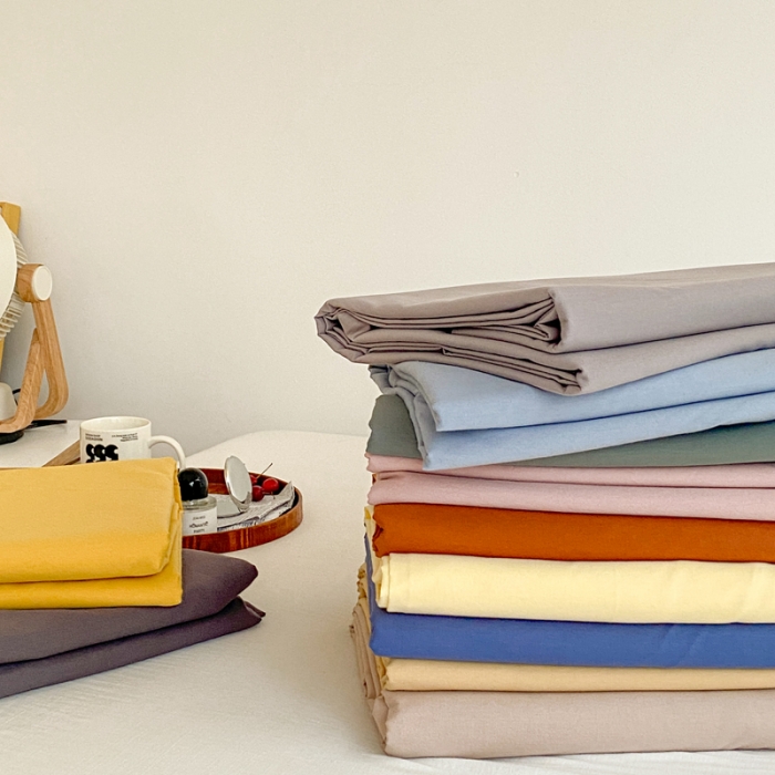 （单床单）全棉水洗棉床单单件纯棉简约纯色学生宿舍单双人全棉被单