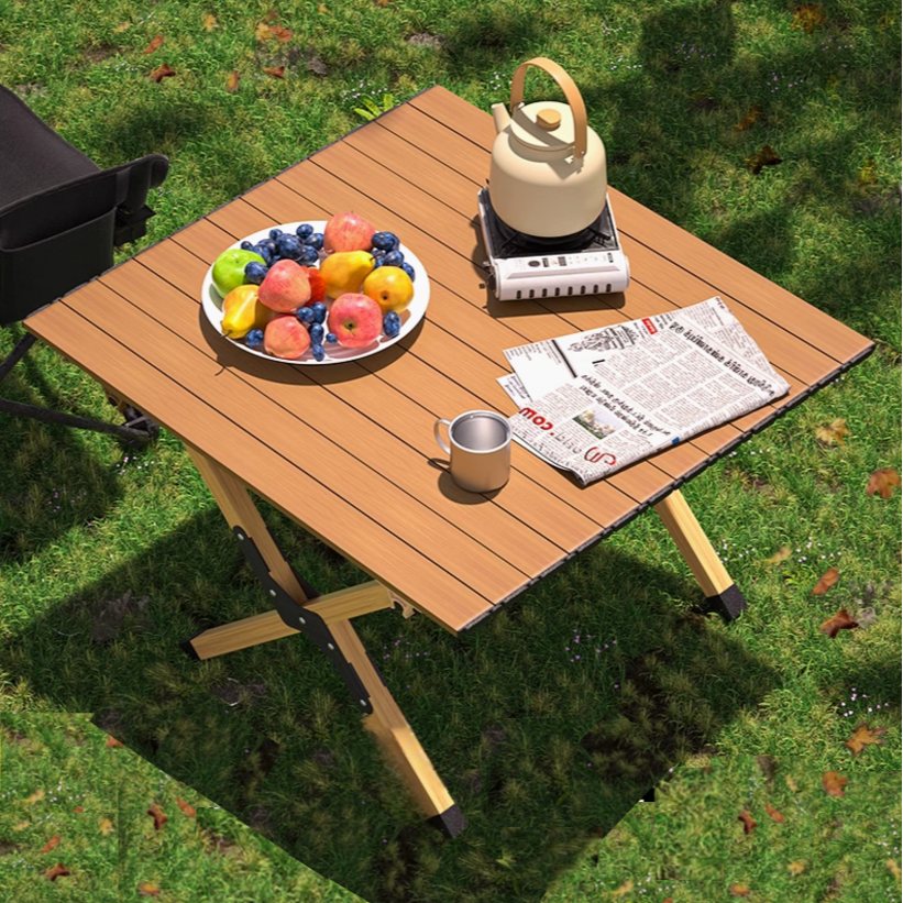 户外冰钓折叠桌便携式蛋卷桌摆摊野炊露营桌椅组合冰钓方桌