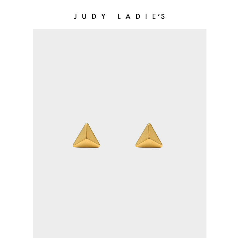 JUDY LADIE'S 钛钢耳饰 瑞思几何三角耳钉 女小众简约通勤风