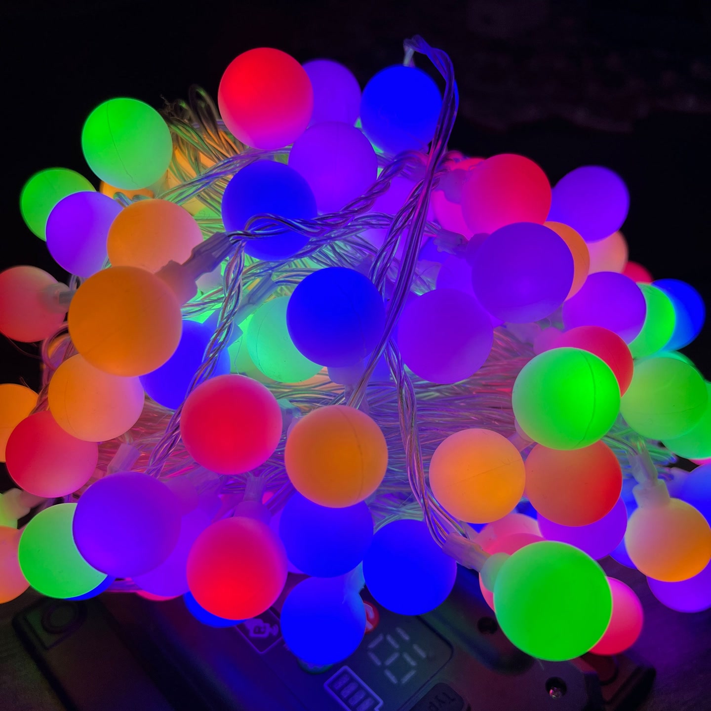 太阳能彩灯2400毫安锂电池多种颜色多种模式旅行氛围灯户外节日灯