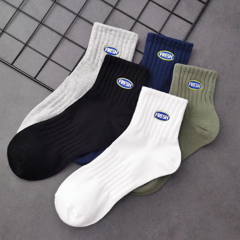 秋冬袜子男士短袜秋季薄款防臭透气短筒运动袜青少年百搭中筒潮袜
