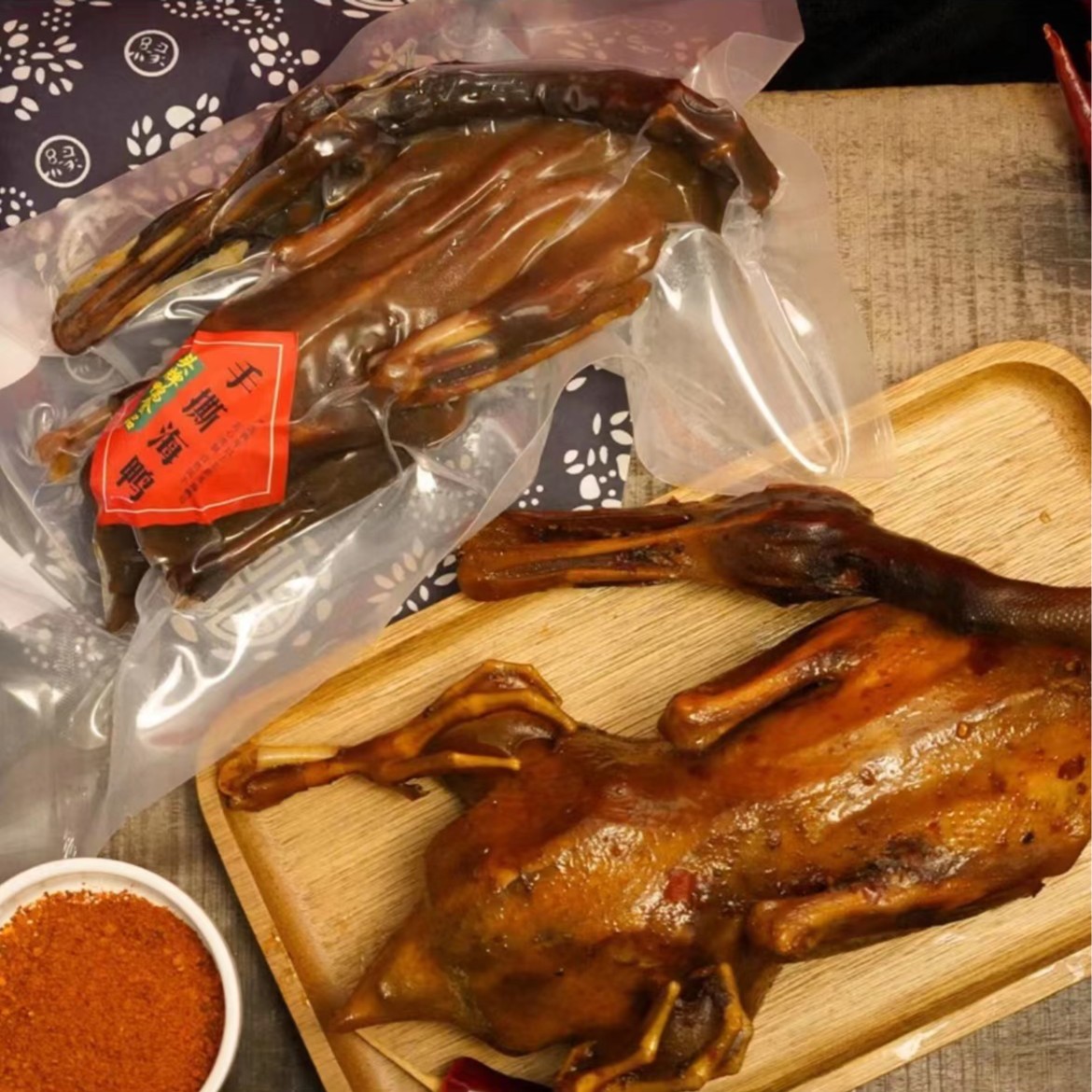 【头牌鸭】北部湾风干手撕海鸭酱鸭开袋即食香辣有嚼劲2只450g以上