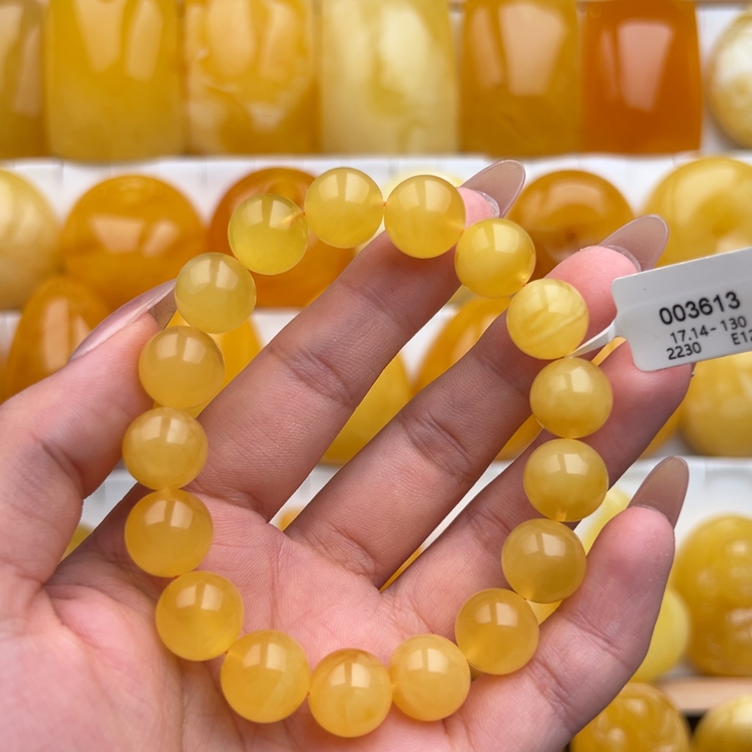 蜜蜡颈饰未镶嵌手串