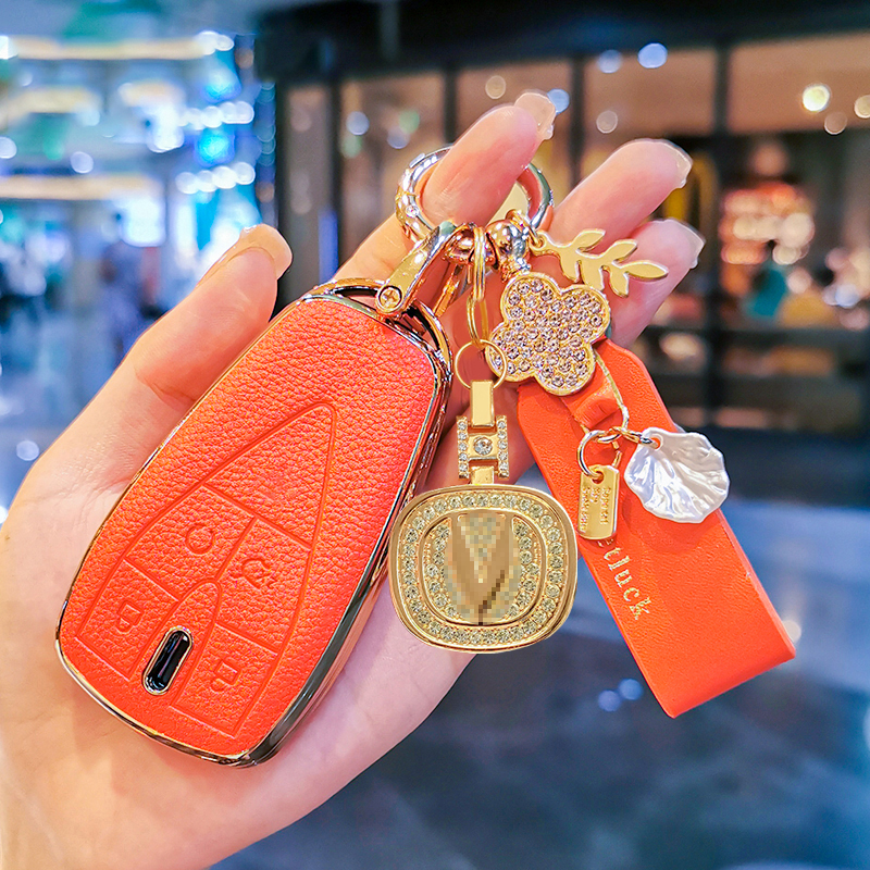 适用长安cs75plus钥匙套cs55plus逸动达cs35壳x5欧尚x7unit包壳扣