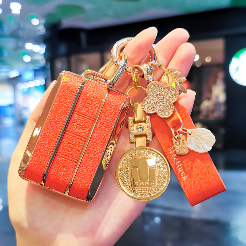 23款长城坦克300钥匙套新标魏派壳TANK车三百22款赛博500包700扣