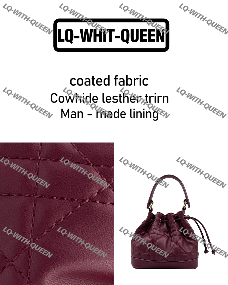 LQ-WITH-QUEEN真皮女包甜甜2格桶红色-大号