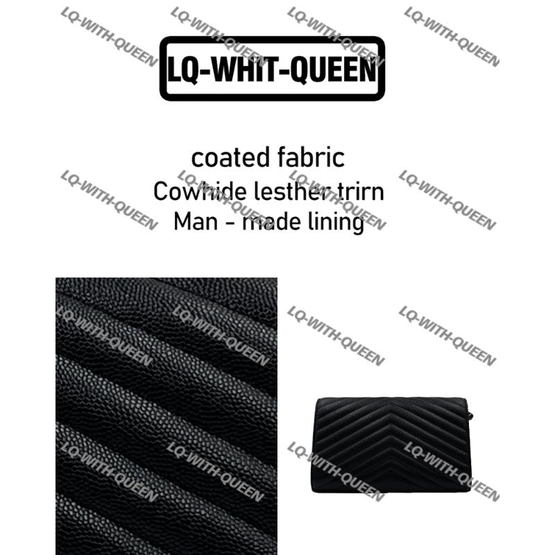 LQ-WITH-QUEEN真皮女包信封包黑色